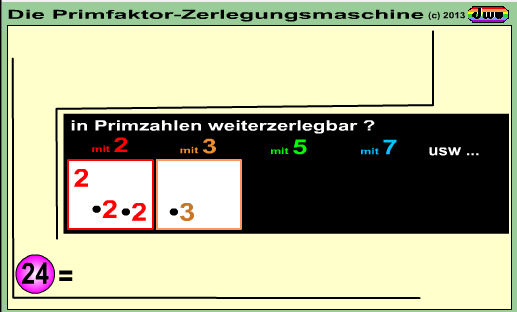 dwu-Animation zur Primfaktorzerlegung